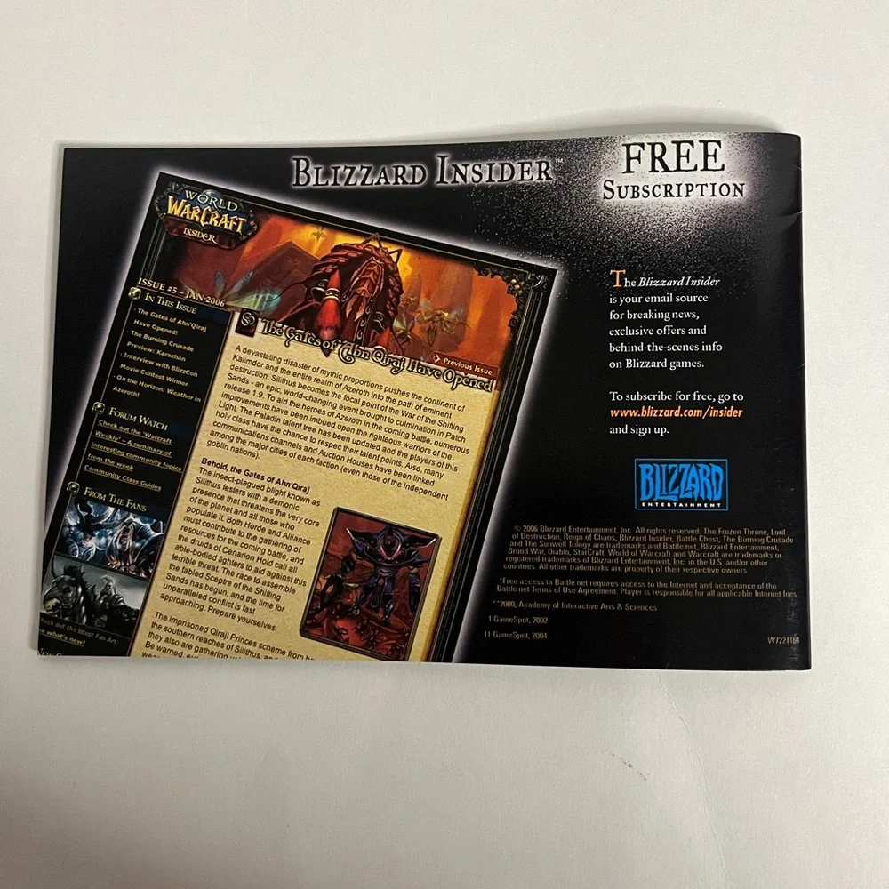 Warcraft 3 reign of chaos PC with Manual and product catalog